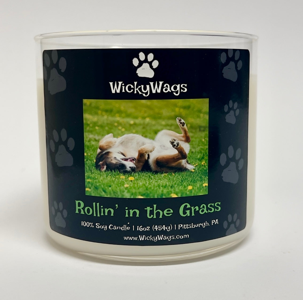 Pet-safe soy candle for dog lovers by WickyWags
