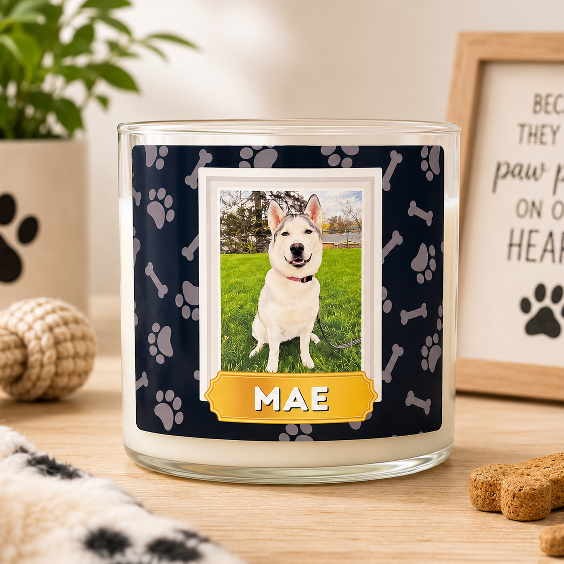 Custom Pet Portrait Candle