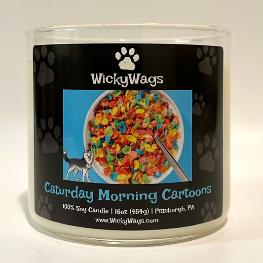 Fruity Pebbles scented candle from WickyWags.